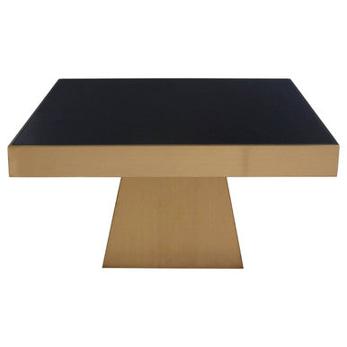 Carlox Square Gold Finish Coffee Table - Image 2