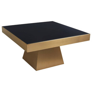 Carlox Square Gold Finish Coffee Table - Image 4
