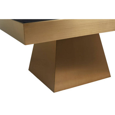 Carlox Square Gold Finish Coffee Table - Image 8