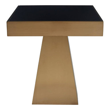 Carlox Square Gold Finish Frame Side Table - Image 1
