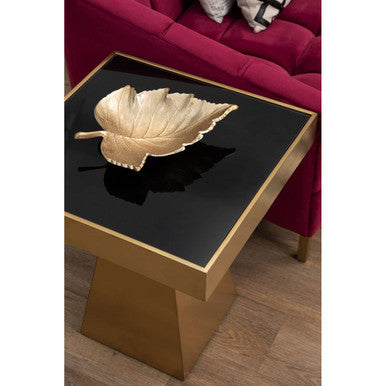 Carlox Square Gold Finish Frame Side Table - Image 2