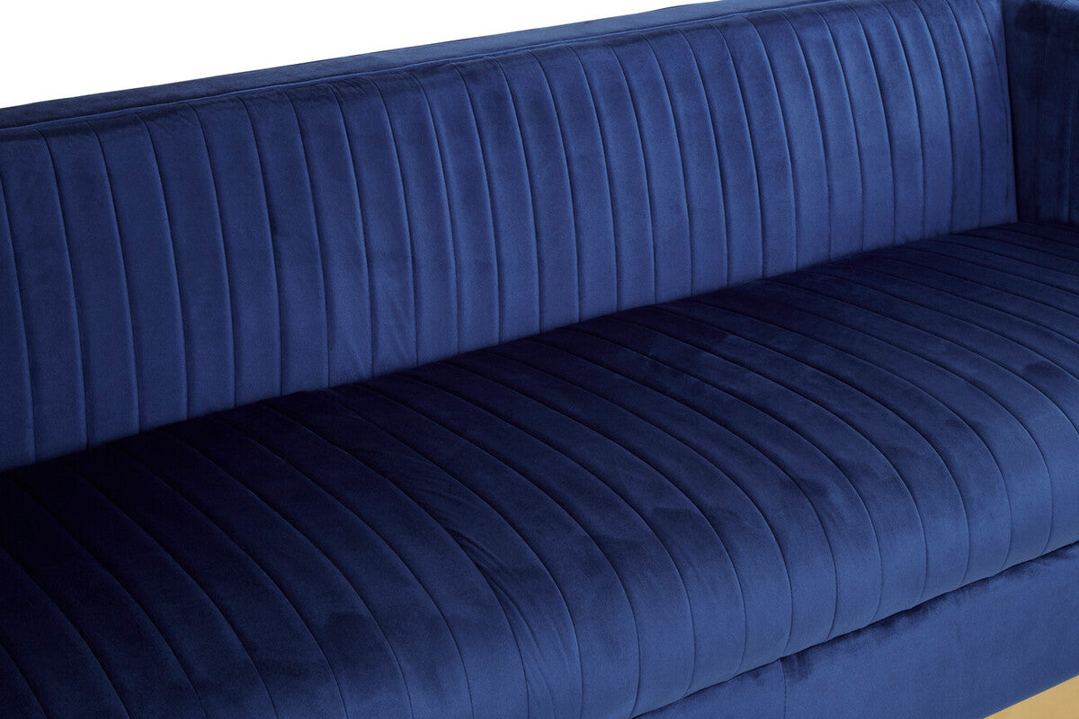 Opal 3 Seat Deep Blue Sofa