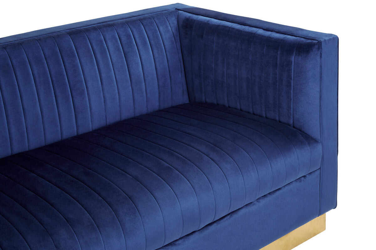 Opal 3 Seat Deep Blue Sofa