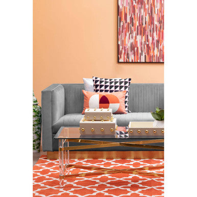 Opal 3 Seat Grey Sofa