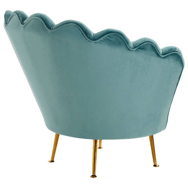 Ovala Blue Scalloped Chair