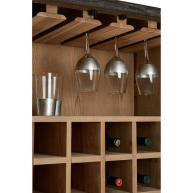 Milan Two Door Elm Wood Wine Cabinet