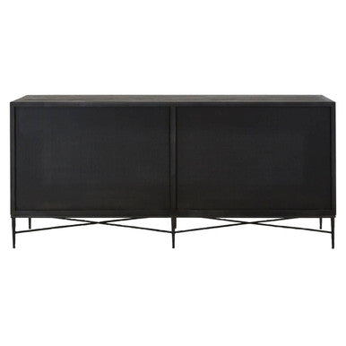 Milan 4 Door Recycled Elm Wood Sideboard - Image 6