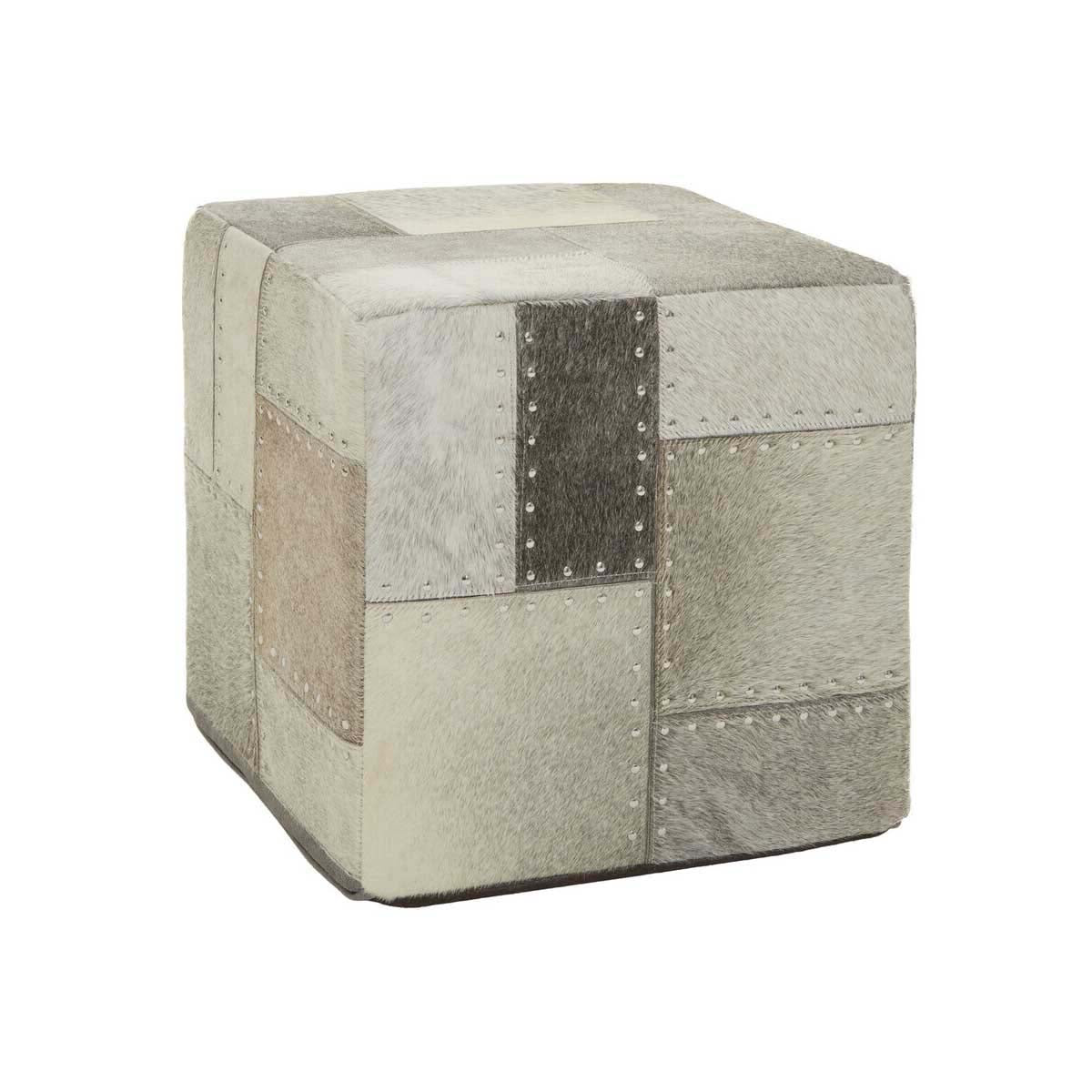 Safira Grey Pouffe