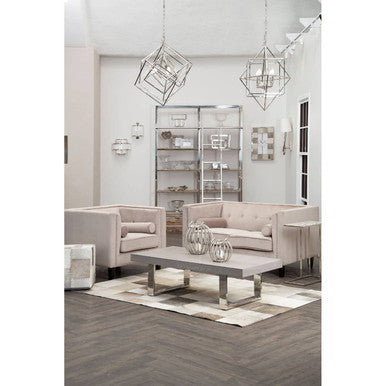 Safira Grey Pouffe - Image 5