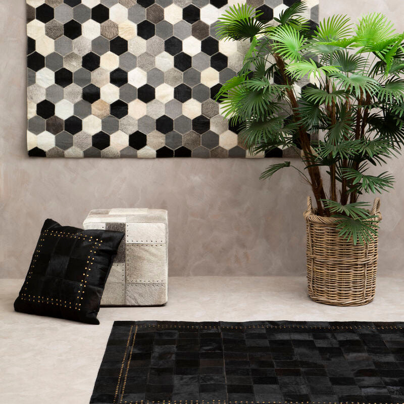 Safira Grey Pouffe - Image 3