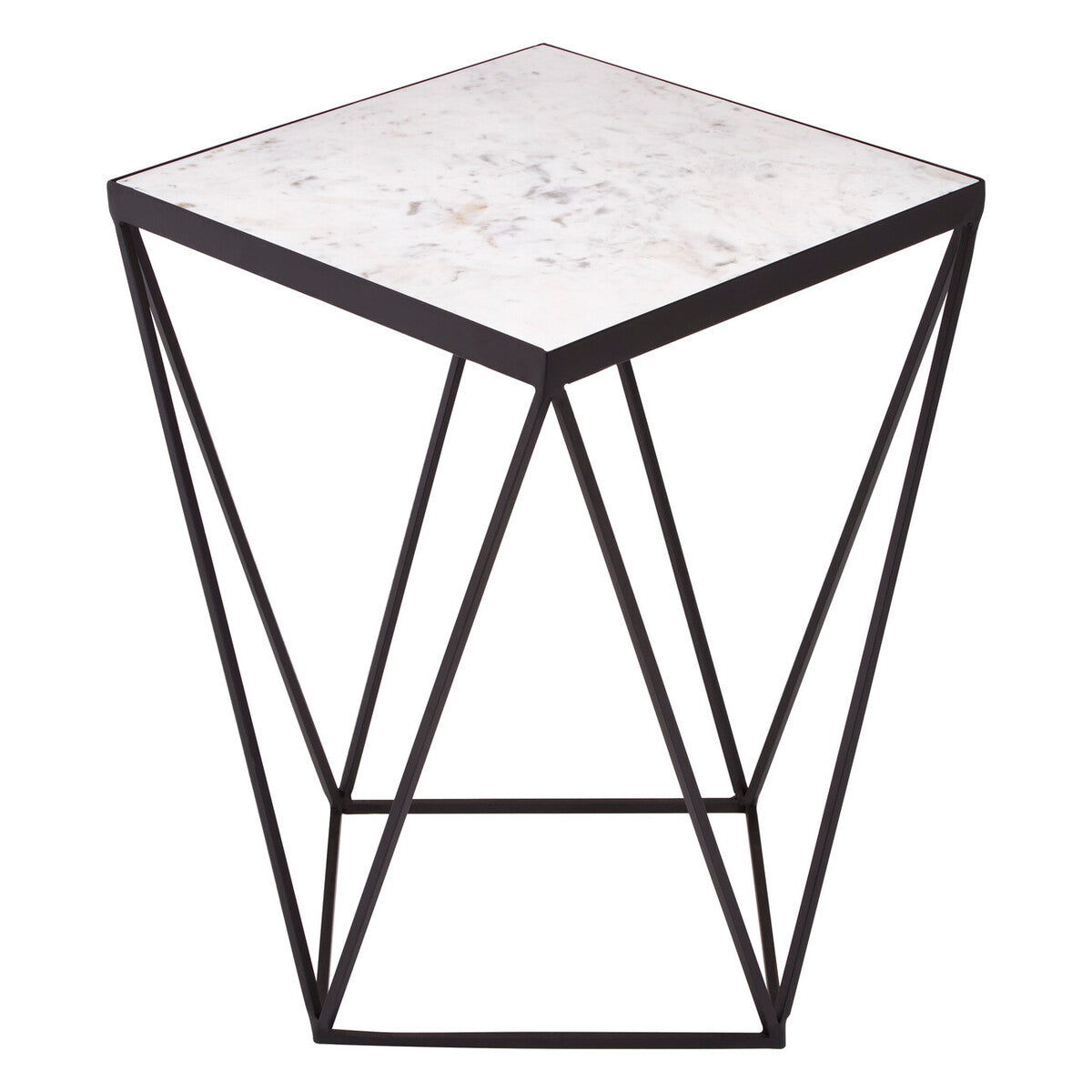 Shalimar Square Black Finish Base Side Table - Image 3