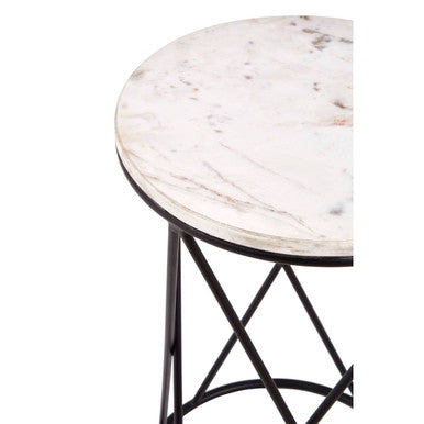 Shalimar Cross Design Round Side Table - Image 3