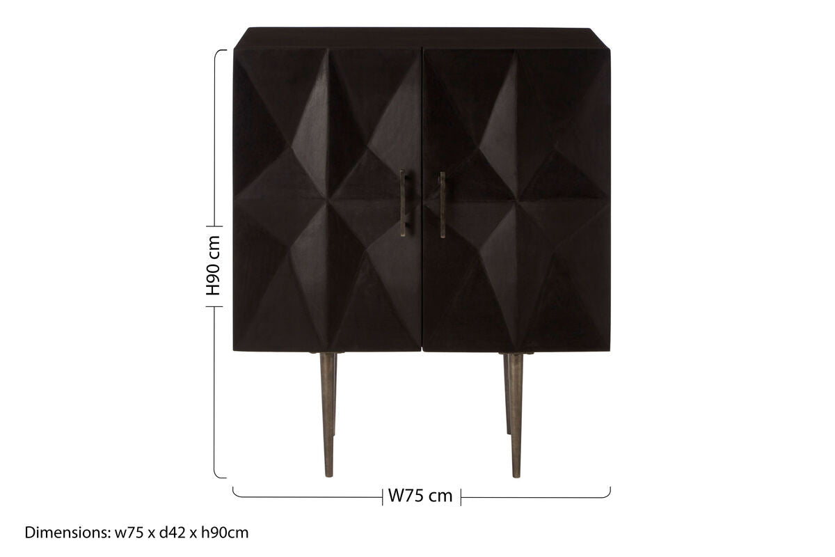 Sabari Two Door Mango Wood Cabinet - Image 8