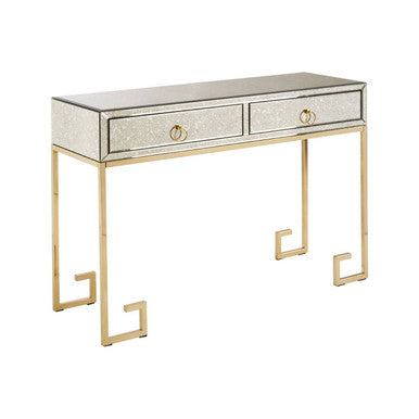 Rieti Antique Mirror and Gold Console Table