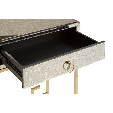 Rieti Antique Mirror and Gold Console Table