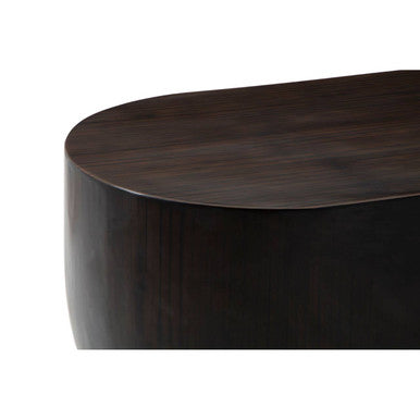 Gabelle Oval Ebony Bamboo Coffee Table