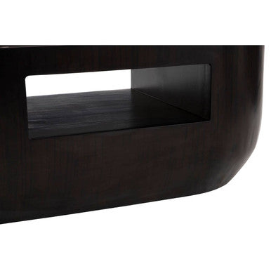 Gabelle Oval Ebony Bamboo Coffee Table