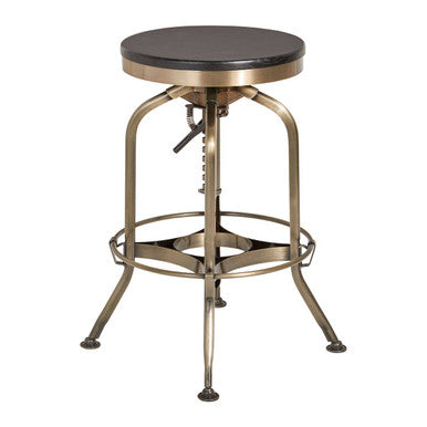 Gator Ash Wood Seat Metallic Stool