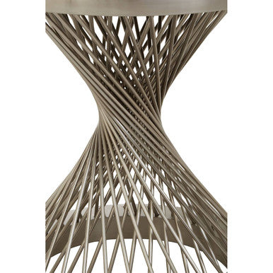Anzio Hourglass Side Table with Silver Base - Image 5