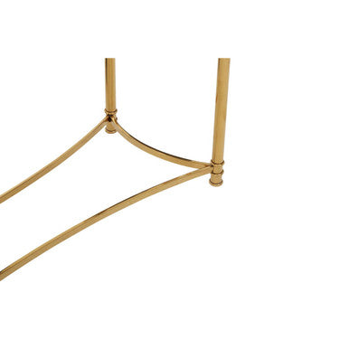 Ackley Gold Console Table with Black Glass