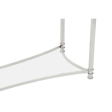 Ackley Silver Console Table with Clear Glass - Image 7