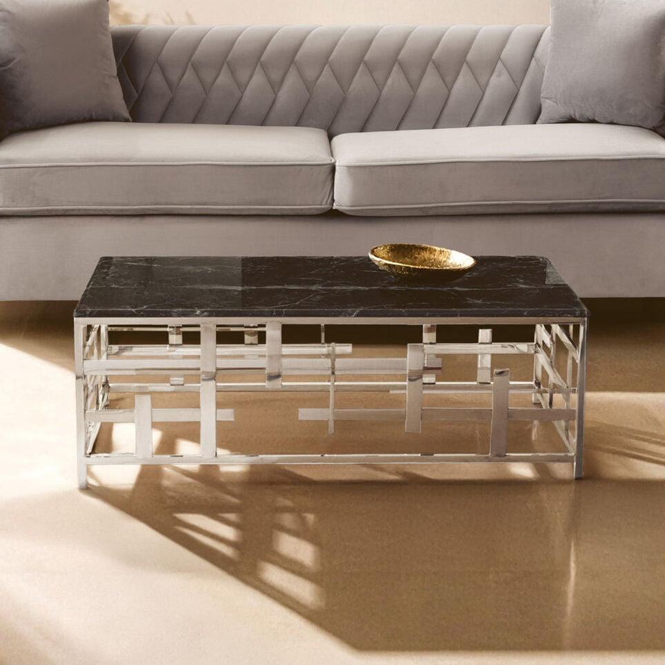 Aprilia Black Marble Coffee Table - Image 1