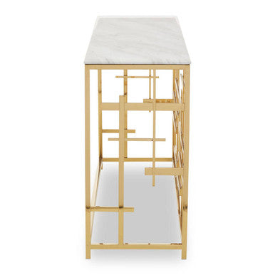 Aprilia White Marble Console Table