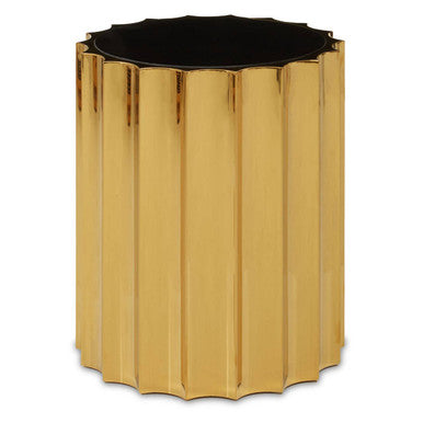 Alvaro Black And Titanium Round Side Table - Image 2