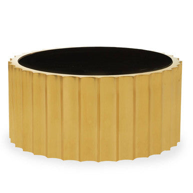 Alvaro Black And Titanium Round Coffee Table - Image 2
