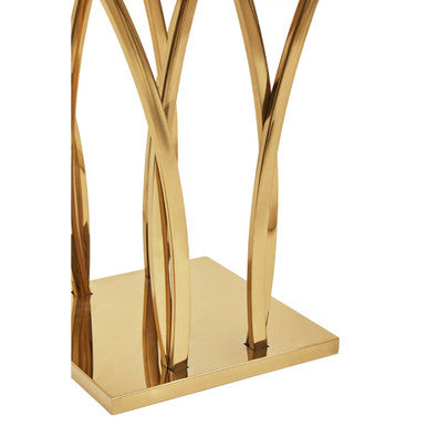 Arenza White Marble And Gold Side Table - Image 7