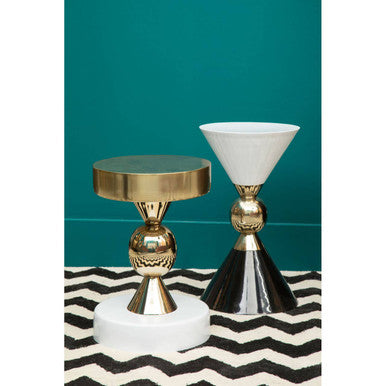 Martini Gold And Ivory Side Table