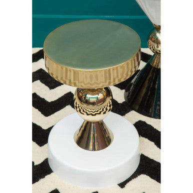 Martini Gold And Ivory Side Table