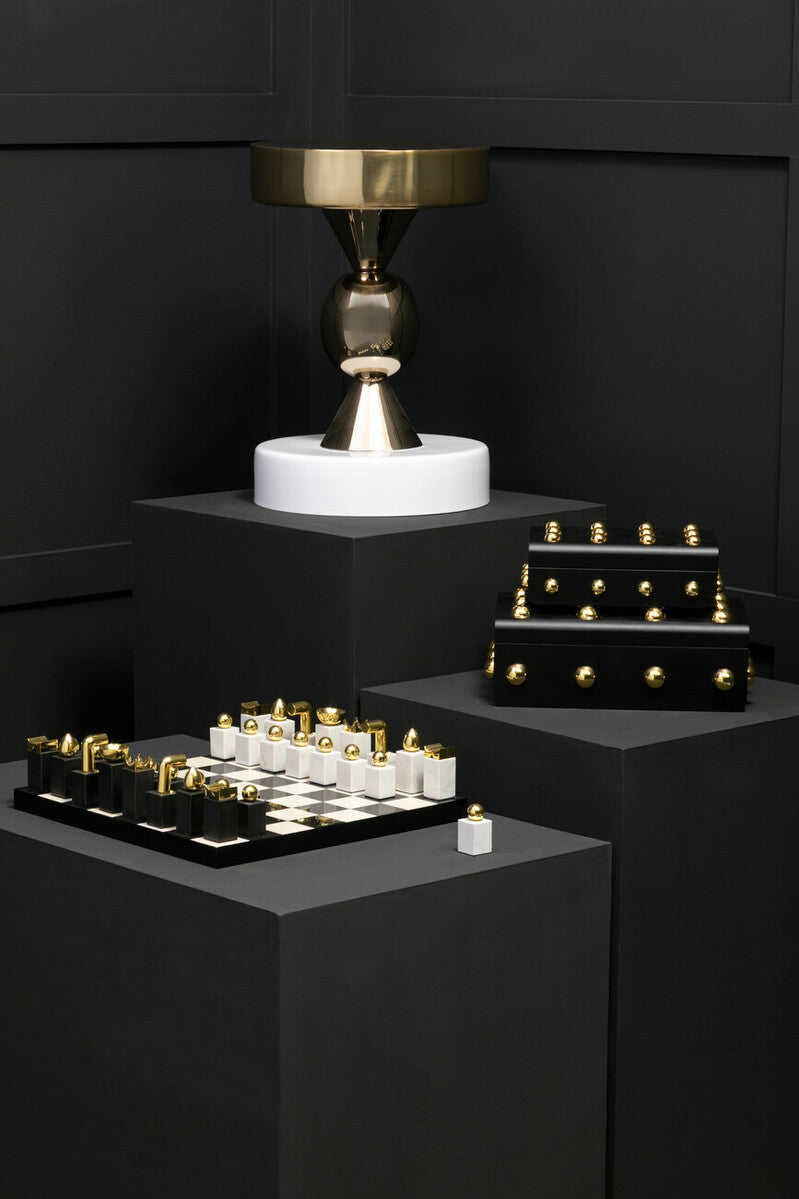 Martini Gold And Ivory Side Table