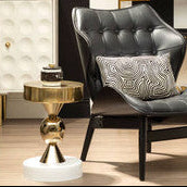 Martini Gold And Ivory Side Table