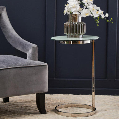Oria End Table With White Marble Effect Top - Image 1