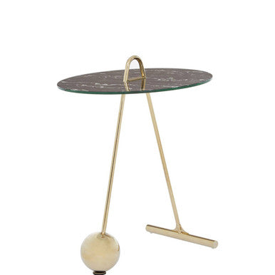Oria Black Marble Effect Top End Table - Image 5