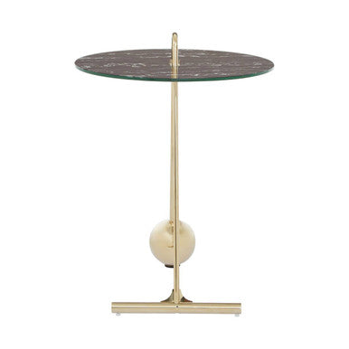 Oria Black Marble Effect Top End Table - Image 2