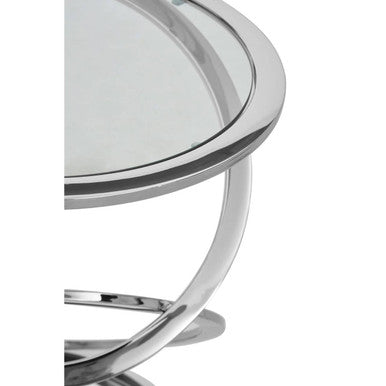 Oria Clear Glass End Table