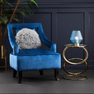 Oria Clear Glass End Table With Warm Metallic Frame - Image 3