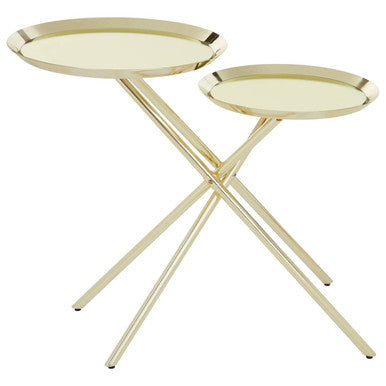 Oria Warm Metallic Side Table - Image 2