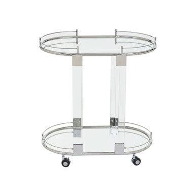 Oria Oval Mirrored Trolley - Image 2