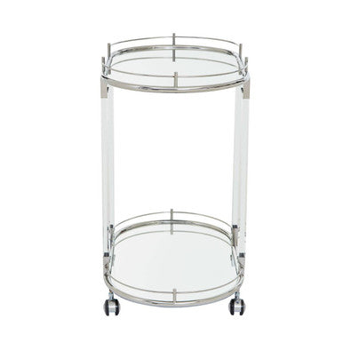 Oria Oval Mirrored Trolley - Image 4