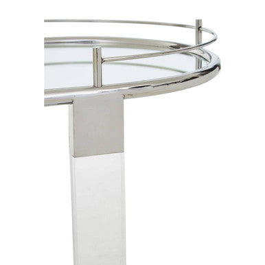 Oria Oval Mirrored Trolley