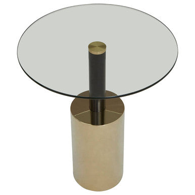 Oria End Table With Warm Metallic Base