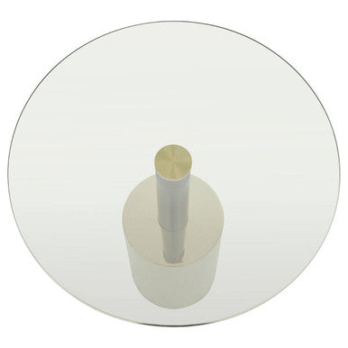 Oria End Table With Warm Metallic Base