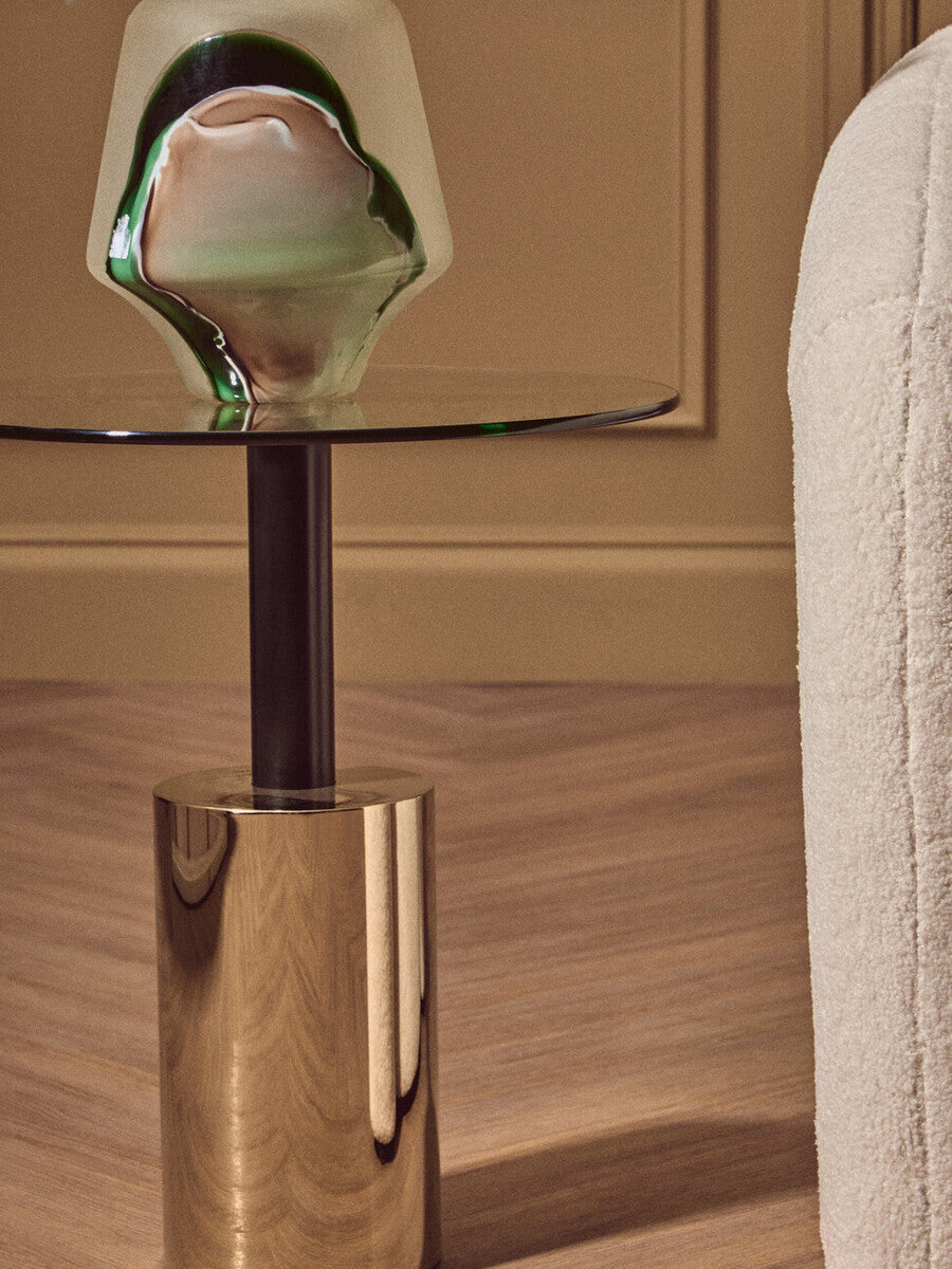 Oria End Table With Warm Metallic Base - Image 7