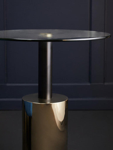 Oria End Table With Warm Metallic Base