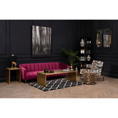 Bella 3 Seat Wine Velvet Sofa