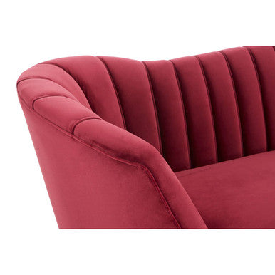 3 Seater Wine Velvet Sofa, Binky
