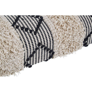 Cefena Black And White Moroccan Bench